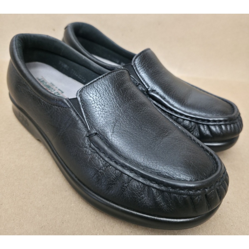 SAS Twin Womens Loafers (Sz 7.5 WW) tripad Leather Slip On Comfort Shoes